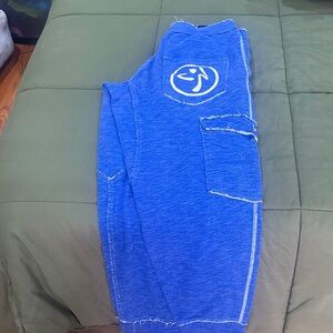 Zumba Fitness Royal Blue Sweatpants with White Logo Tag